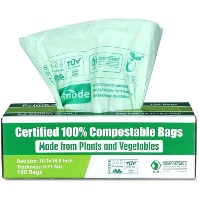 China Saco de empacotamento biodegradável 100% do lixo de 2,6 galões Compostable à venda