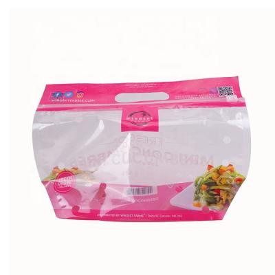 China 50 Microns Biodegradable Vegetable Packaging Bag With Air Vents for sale