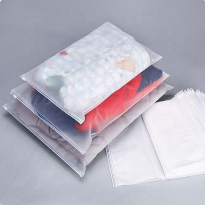 China Frosted 0.18mm Ziplock Packaging Bag T Shirt Slider Ziplock Pouch for sale