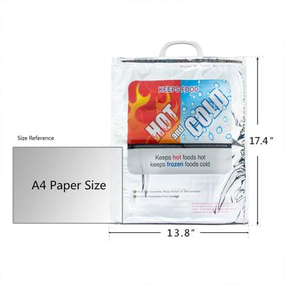 China 13.8*17.4in Aluminium Foil Food Delivery Thermal Bags To Keep Food Hot / Cold for sale