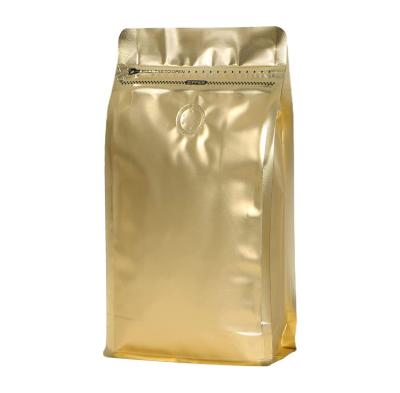 China Reusable Aluminum Foil Bag Flat Bottom For Coffee Beans Offset Printing for sale