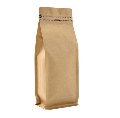 China 16oz 1lb Kraft Stand Up Side Gusset k Paper Bag With Pull Tab Zipper for sale