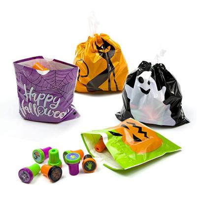 China Kids Drawstring Produce Bags , LDPE 6*6inches Halloween Goody Bag for sale