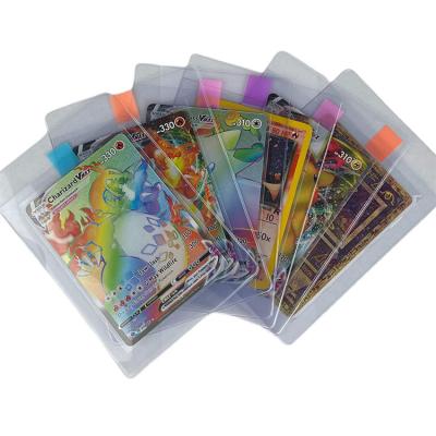 China Transparent CMYK 0.22mm Trading Card Sleeve PVC Semi Rigid Toploader for sale