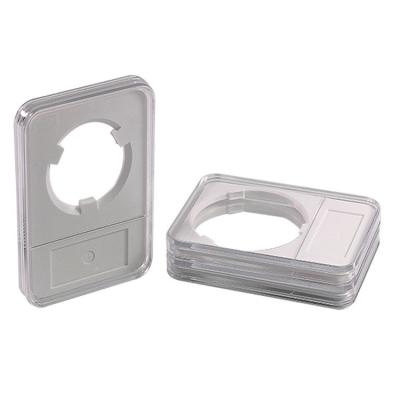 China Clear PMMA Acrylic Coin Holder Case , 20mm 25mm Challenge Coin Display Stand for sale