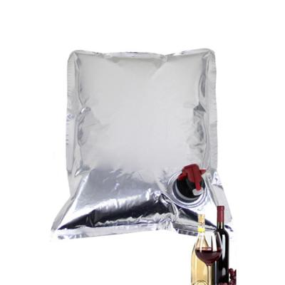 China Plastic 10Liter Bib Bag In Box , VMPET Liquid Apple Juice Spout Pouch Bag for sale