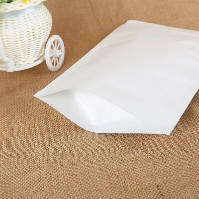 China Saco aluminizado do zíper do saco de papel k branco de Kraft autossuficiente à venda
