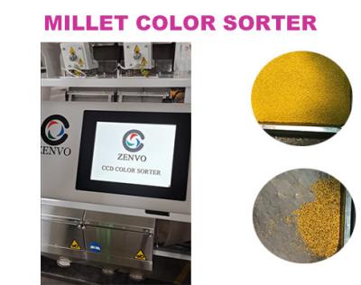 Chine 128 canaux 2 chute la machine de trieuse de couleur de CCD pour des millets à vendre