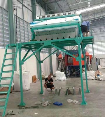 China 2.5M High Carbon Steel Work Platform With Ladder Rice Color Sorter Using for sale