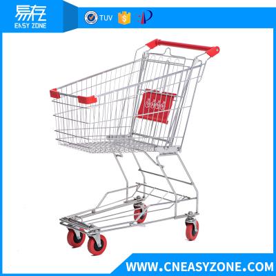 China Asia-style supermarket shopping cartSize:755*460*955mm Weight:13.2kg Caster:4inch PVC caster Loading:100kg for sale