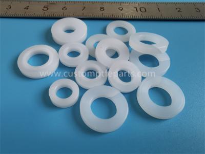 China White Nylon Machined Parts , Flat Nylon Washer PA66 PA6 for sale