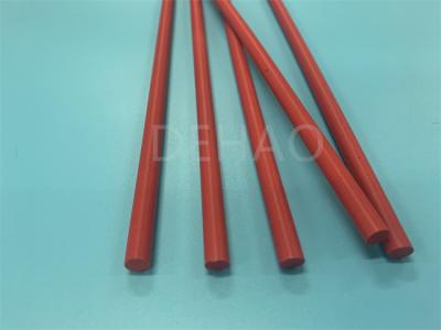 China Red PTFE Extruded Rod , Temperature Resistance Glass Filled PTFE Rod for sale