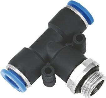 China 90 Degree Female Elbow Pneumatic Quick Connect Tube Fittings T Type 16mm for sale
