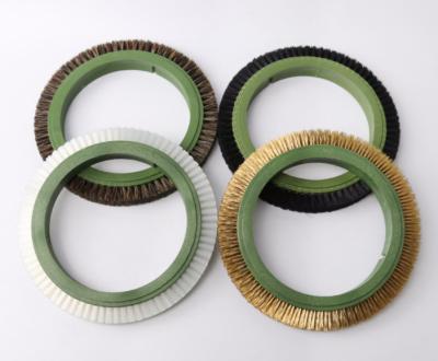 China Pig Hair Brush Wheels For Finishing Machine Textile Dyeing Machine for sale
