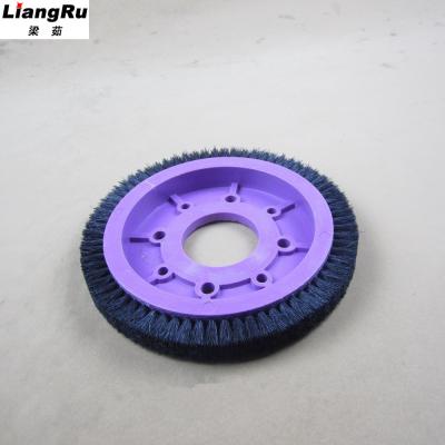 China Textile Machinery Stenter Brushes Roll Cotton Spindle Nylon Bristle Aluminum Body for sale
