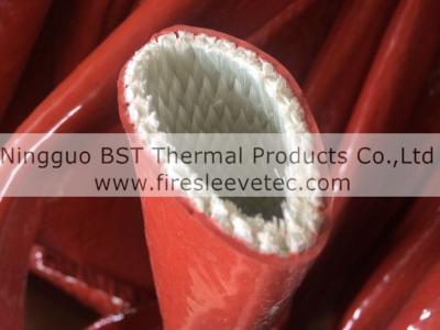 China wire protection silicone rubber fiberglass sleeve for sale