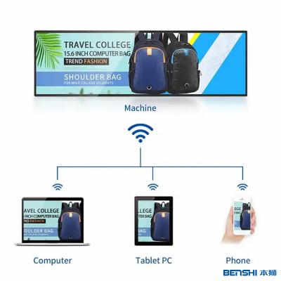 Quality Wall Mounted Stretched Bar LCD Display Screen LCD BOE Panel Rack Display for sale