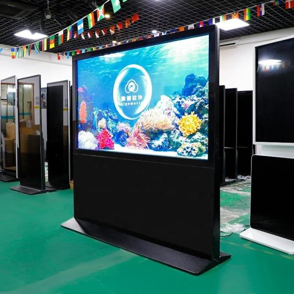 Quality Advertising Totem LCD Digital Signage Display Indoor Horizontal Touch Screen for sale