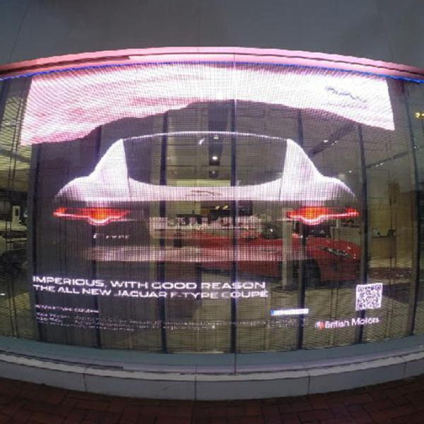 Quality TV P2.5 P3.91 Transparent LED Display Screen LED Display Curtain Window Glass for sale