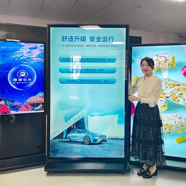 Quality 49" 55'' 65" 75" 85" Floor Standing Digital Signage TFT LCD Touch Screen Kiosk for sale