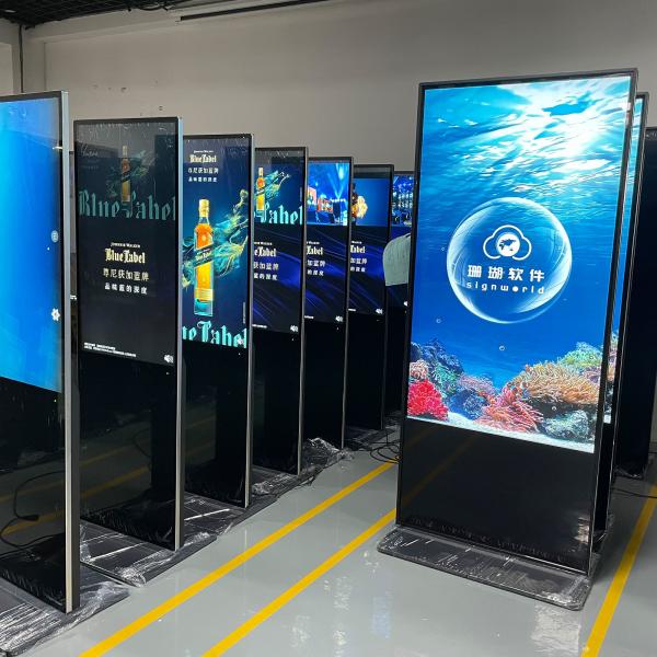 Quality Floor Standing Vertical Interactive Digital Signage Totem LCD TV Touch Screens for sale