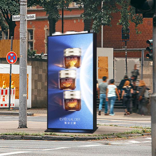 Quality 55 65 Inch Vertical Double Sided Digital Display , Floor Standing LCD Advertisin for sale