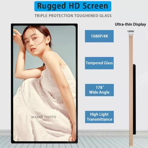Quality 32 Inch 43 49 55 Inch Wall Screen Monitor , LED Digital Display Board For for sale