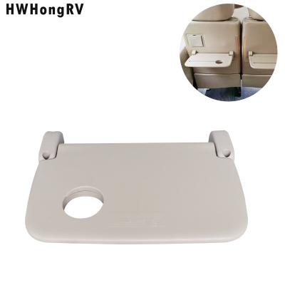 China HWHongRV RV Auto foldable food tray bus seats back fold table Plastic foldable van seat tray table with drink holder for sale