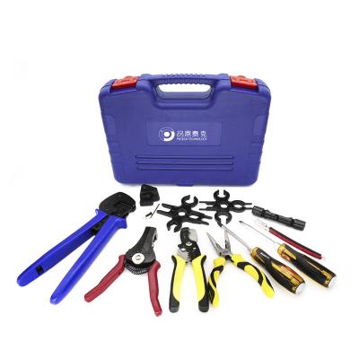 China MC4 Crimping Tool Set Open Barrel Terminals Wire Stripper Cutter for sale