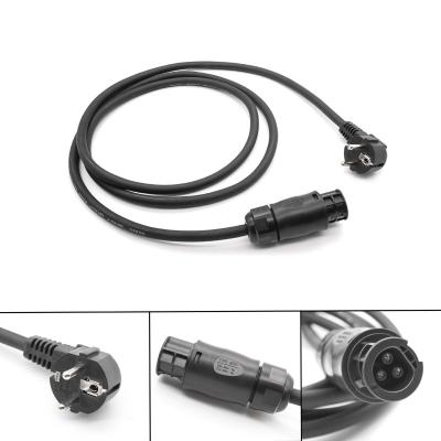 China Micro Inverter Betteri BC01 Schuko Plug Extension Cable  3 X 1.5mm2 Power Cord for sale