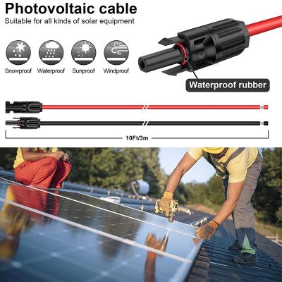 China TUV CE ISO9001Double Solar Adaptor DC Extension Cable 6mm2 30A 5meters for sale