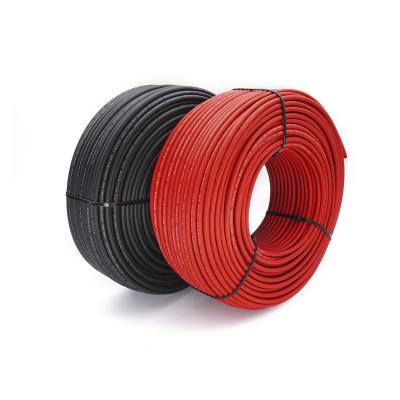 China Inner Conductor DC Solar Cable Black / Red Photovoltaic Power Cable 6mm2 for sale