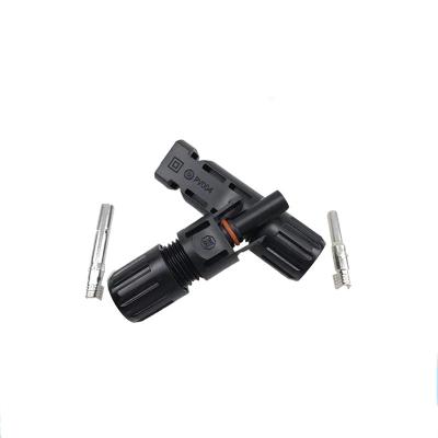China IP67 Black Solar PV Connectors 14 - 10 AWG UL94V-O Flame Class for sale