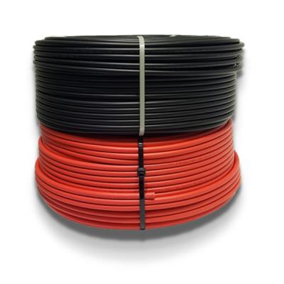 China Cable do sistema solar fotovoltaico híbrido preto / vermelho Cable fotovoltaico solar 6mm2 Para painel solar à venda