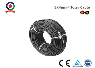 China XLPE Insulated Tinned Copper Black Twin Core Cable 2x4mm2 With CE TUV Certification for sale