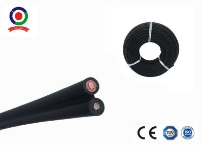 China Low Eccentricity 6mm Twin Core Solar Cable , TUV Approved 2 Core Red And Black Cable for sale