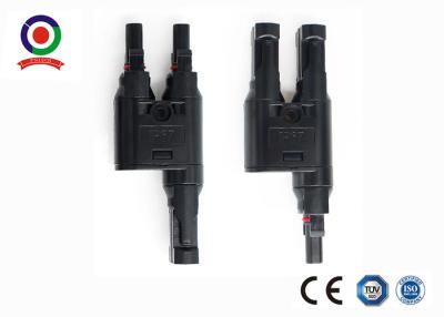 China Multi Contact Solar Branch Connector T Branch Connector 1000VDC Black Color for sale
