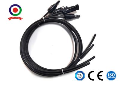 China 2.5mm 14AWG Solar Panel Extension Cable Copper Wire Black And Red With Connector for sale
