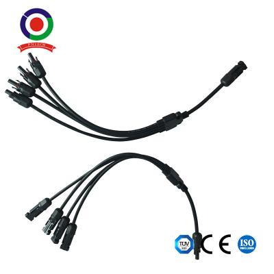 China Solar Panel Y Branch Cable Splitter Waterproof Adapter Connector Extension 1 Pair for sale