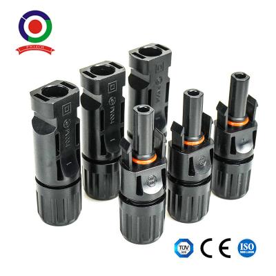 China 14 Awg 5 Pairs Mc4 Solar Panel Connectors In Black Color for sale