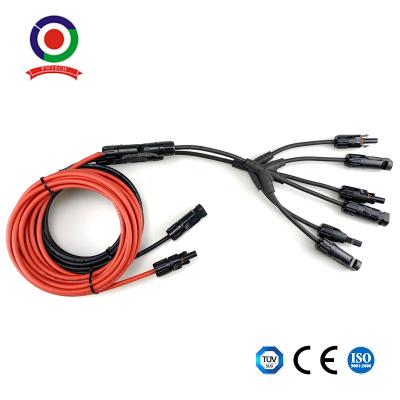 China 12AWG PV Wire Connector UV Resistance Solar Panel Extension Cable With TUV for sale