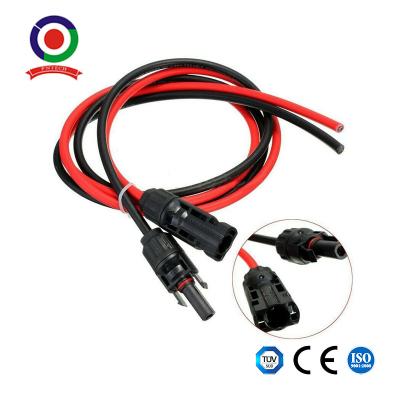 China Black And Red 6kv Solar Extension Cable With Pv Compatible Female And Male Connector for sale