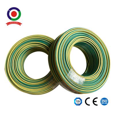 China Fio aterrando 12 do cobre amarelo verde Calibre de diâmetro de fios 4mm2 para o painel solar à venda