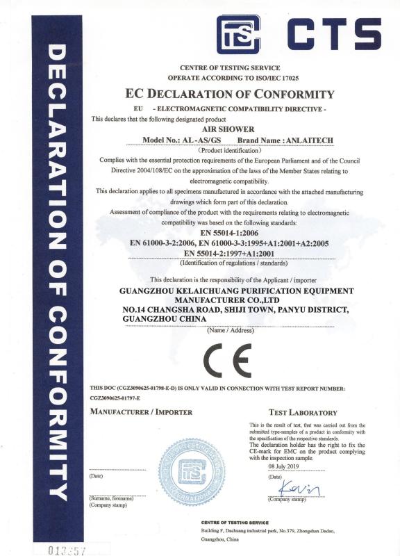 CE-AIR SHOWER - GUANGZHOU ANLAI GENERAL EQUIPMENT CO.,LTD
