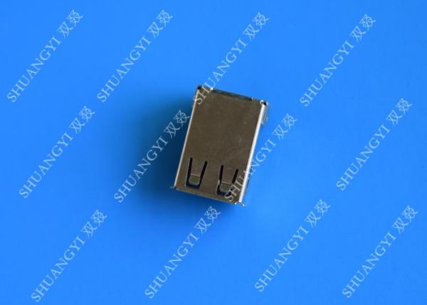 Quality 4 Pin AF Type USB Charging Connector , Right Angle Female SMT USB 2.0 Connector for sale