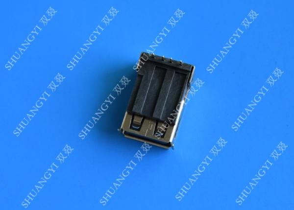 Quality 4 Pin AF Type USB Charging Connector , Right Angle Female SMT USB 2.0 Connector for sale