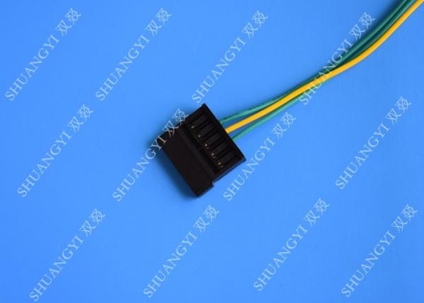 Quality Molex Black Large 4Pin To Small 4Pin Green Yellow Power Transfer Wire Harness for sale