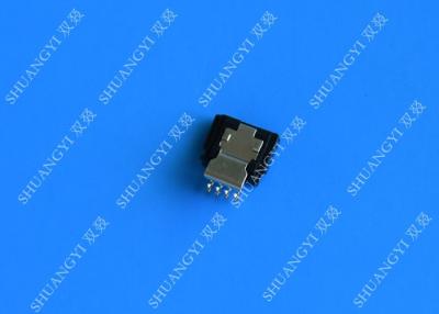China Crimp Hard Disk Female SATA Connector SMT 6 Pin With Latch 1.27mm Pitch for sale