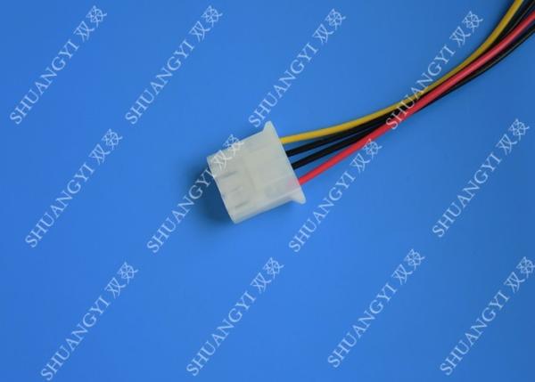 Quality 5.08mm Braided Molex 4 Pin SATA Power Cable 15 Pin Male To Male For Hard Disk for sale