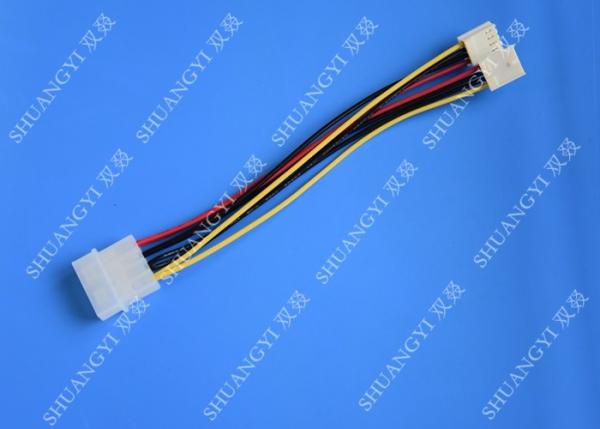 Quality Hard Drive HDD SSD Cable Harness Assembly , Molex to Dual SATA Power Splitter Cable for sale